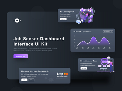 Jobseeker Web Design adobe xd app cards cards ui career design interaction job job application jobseeker jobsite ui uiux ux web webdesign website website design