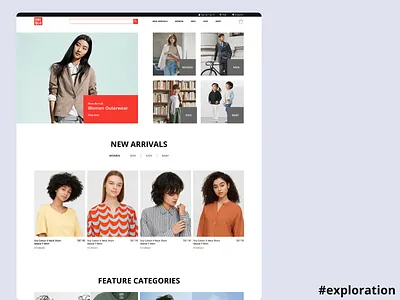 Exploration - Uniqlo Website Redesign branding design minimal typography ui web