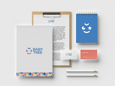 BABY TREE Stationery arabic baby branding design dynamic logo geometric graphic graphic design illustrator kids logo online shopping packaging pattern saudi arabia shape visual identity