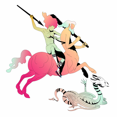 Work in progress art artwork centaur character design drawing flat handmade illustraion illustration illustrator minimal