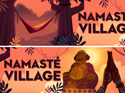 Couleur Cafe - Namaste animation background buddha festival forest illustration jungle music namaste storyboard sunset visualdevelopment yoga