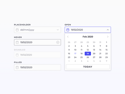 Date picker app data date picker datepicker ui ux