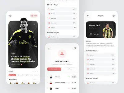 News Sports - mobile Apps android apps design application application design apps football ios ios app design mobile mobile apps mobile ui ux mobileapps soccer sports ui uiux ux