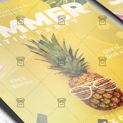 Latin Summer Party - Flyer PSD Template summer psd