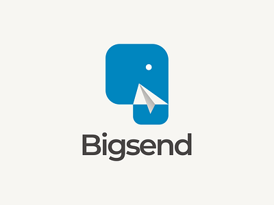 Bigsend logo concept brand branding design graphic illustration logo typography ui ux vector