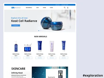 Exploration - Kosé Website Redesign branding design ui ux web