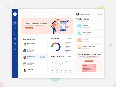 Online Doctor Consultation Dashboard app development dashboard dentist doctor doctor app doctor appointment doctors find a doctor mobile app mobile app design mobile ui orthopedist patient specialist surgon uiux