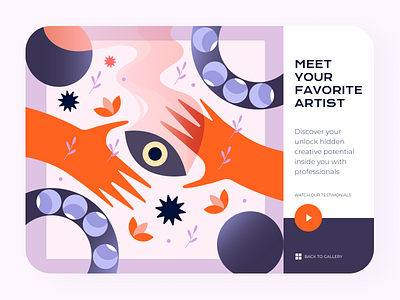 Artist Platform UI Design artist design designinspiration illustration typography ui uidesign uidesigner uiinspiration uxdesign webdesign