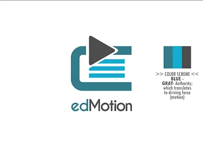 edMotion Logo design flat icon illustration logo minimal vector