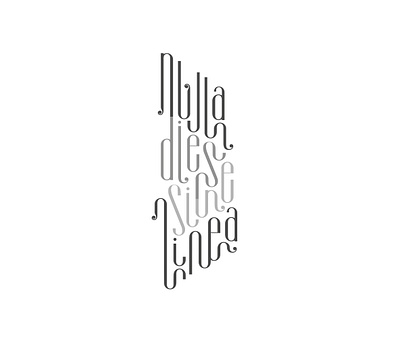 Nulla dies sine linea branding design logo logotype typography vector