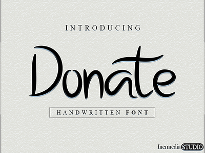 Donate Font beautiful font child cute font handwritting inermedia studio lettering mockup popular font tshirt