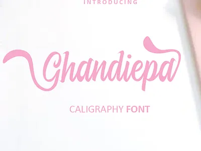 Ghandiepa Font beautiful best font branding calligraphy elegant ligature modern font popular font professional romantic font script shirt typeface wedding invitation