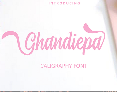 Ghandiepa Font beautiful best font branding calligraphy elegant ligature modern font popular font professional romantic font script shirt typeface wedding invitation