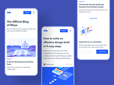 Maze Blog 2.0 blog landing web web design webdesign webpage website