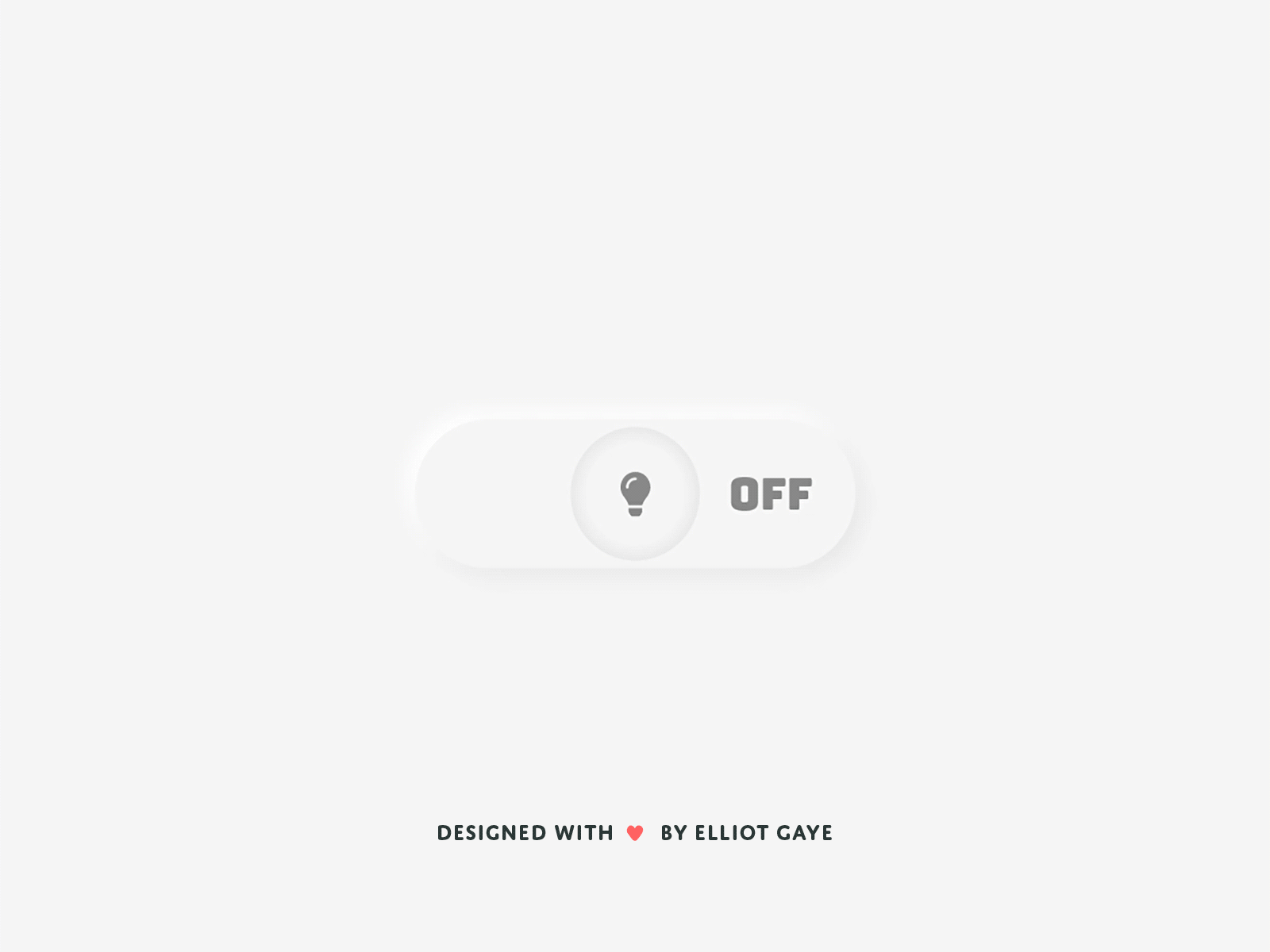 DailyUI #015 - ON/OFF Switch adobe photoshop adobe xd animated animated gif animation daily 100 challenge daily ui dailyui experimental lighting minimalism modern design neumorphism on off switch simple design simplicity simplistic switch switch button ui