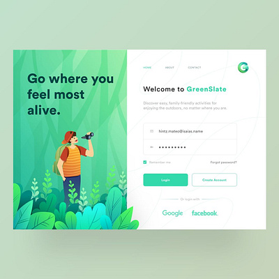 Green stale branding design illustration minimal ui ux web