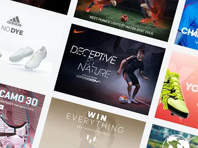 Unisport Campaigns ⚽️🥅 adidas branding campaign campaigns design football landing page nike puma soccer sport unisport
