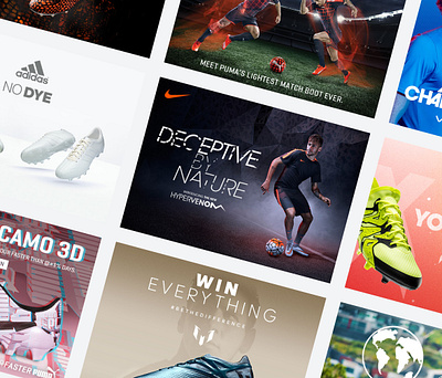 Unisport Campaigns ⚽️🥅 adidas branding campaign campaigns design football landing page nike puma soccer sport unisport