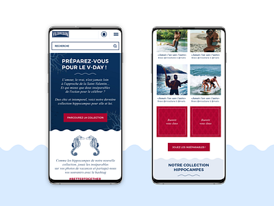 Vilebrequin - Valentine's day branding design graphic mobile mobile ui ui uidesign