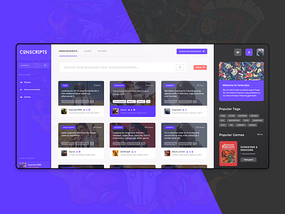 CONSCRIPTS Gaming Platform esport esport website esports finder friends friendship game game website games gaming gaming website ui ui ux ui design uidesign web design website wordpress wordpress theme