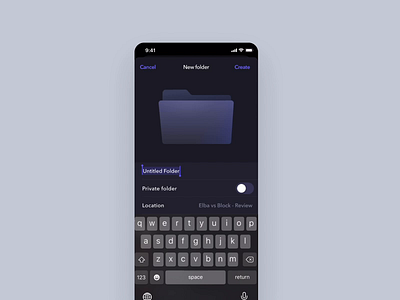 New folder interactions animation app illustration ios iphone mobile motion