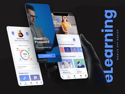 Educatly: Mobile UI Kit for Online Learning landing page learning app ui design ux design website