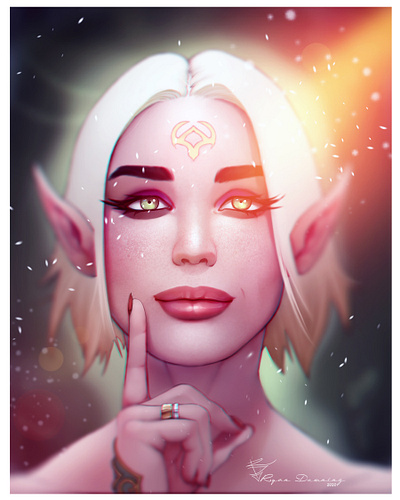 Hmm... concept concept art digital painting elf fantasy fantasyart illustration photoshop art sexual sexy sexy girl