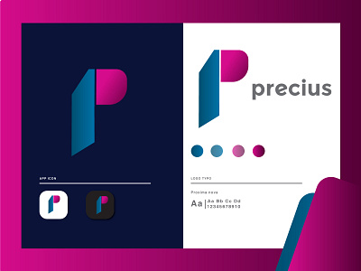 Precius Gradient Modern Logo abstract agency app icon brand and identity brand identity branding geadient gradiant logo logo design logo design branding logo designer logo mark logofield logoflow logofolio logoforsale modern p letter p letter logo