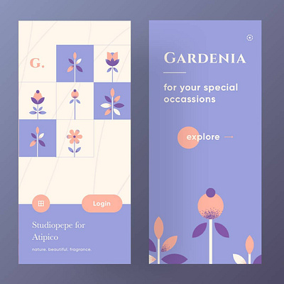 Gardenia art branding design illustration minimal typography ui ux website