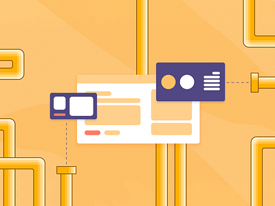 Software Pipe — Blog Illustration digital illustration esignature illustration pipe software yousign