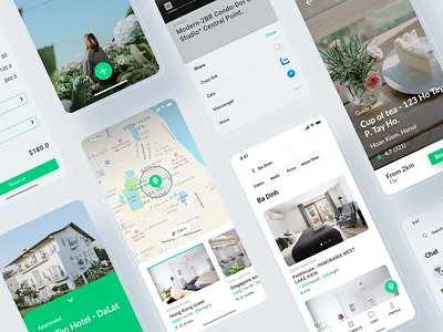 UI APP LILYHOMETEL apartment coffee experience guidebook tour travel ui vietnam