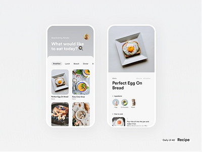 Daily UI 40 🍳 Recipe clean daily ui daily ui challenge dailyui dailyui 040 design figma photo recipe uidesign