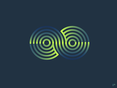 Finite V2 flat icon illustration logo minimal vector