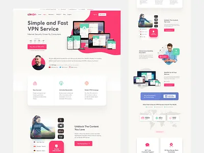 WeVPN Home Page branding design dribbble best shot home page home page design illustration landing page landing page design landing page ui product design trendy ui ux design user experience design user interaction user interface design visual design vpn vpn app vpn home page vpn service vpn website