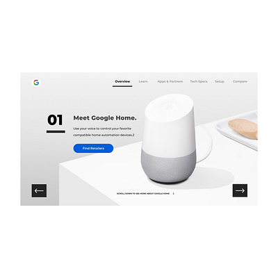 Google Home - Redesign appdesign google googlehome homepage landing page landingpage landingpagedesign ui uidesign uidesigner uiux webdesign webpagedesign