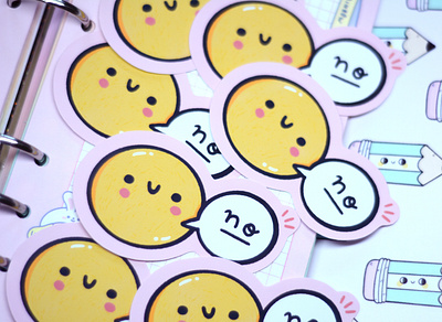 Smile and Say No art cartoon character cute design graphic design illustration illustration art ilustración kawaii sticker stickers vector