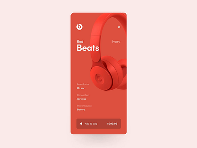 Beats Concept App animation app app design beats colors design flat headphones inspiration interaction interaction design ixda minimal mobile product design transition ui user experience user interface ux