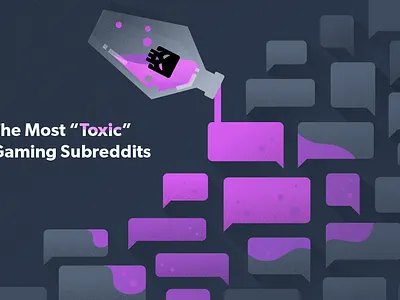 A hero banner illustration for Clutch.win's blog banner ad blog chat coffin gaming hero banner hero image illustration poison toxic web banner