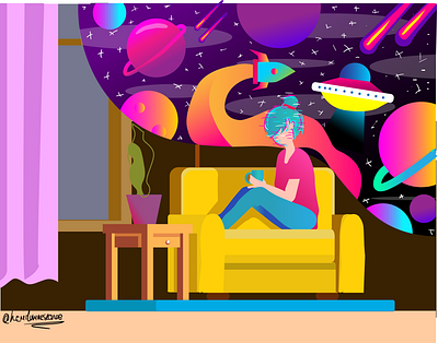 unconciousness adobe illustrator adobe photoshop design flatdesign illustration space