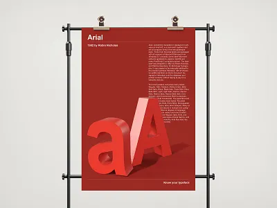Typography Poster: Arial 3dposter 3dtext arial design design jombie design zombie graphic graphic design graphicdesign graphics knowyourtypeface poster sushant sushant kumar rai texture typeface typography ui uiux ux