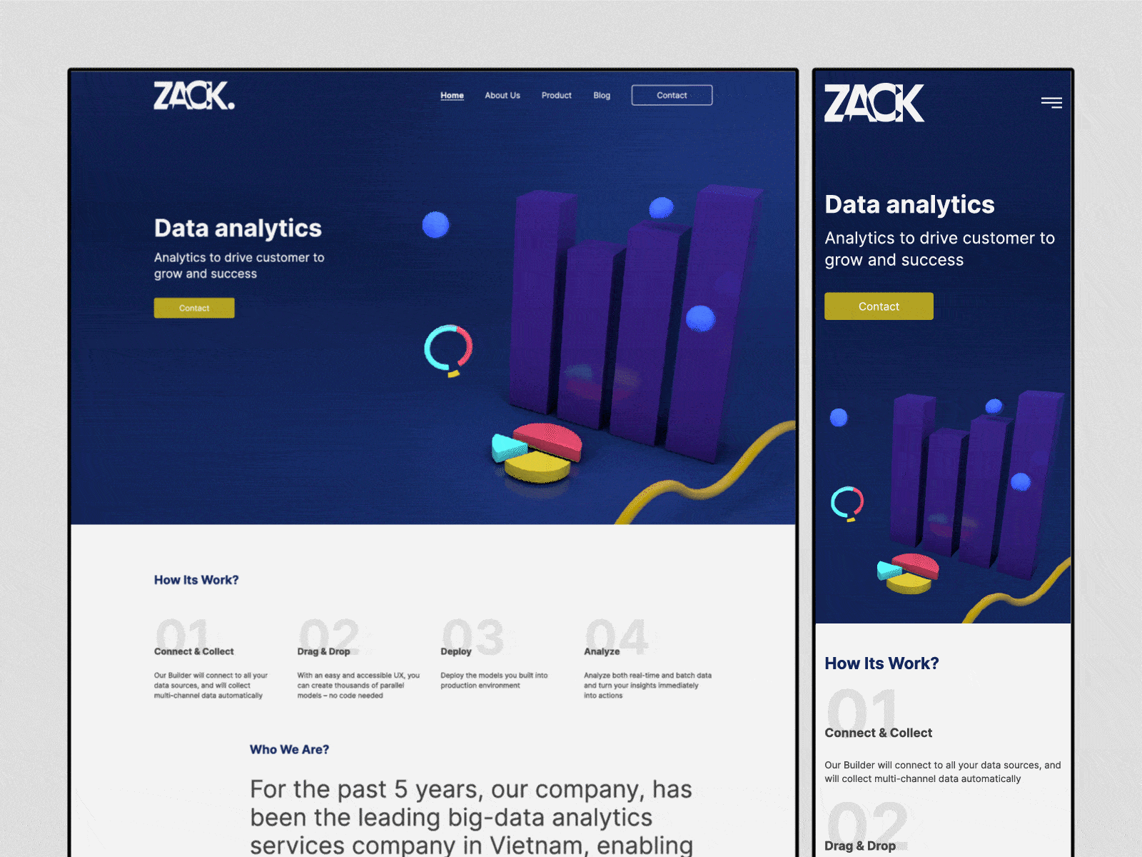 Data Analytics 3d analytic c4d charts design flat layout ui uidesign ux web website