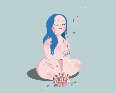 Breathe.... breathe character digital illustration digitalart illustration illustrator ipadpro peaceful procreate procreate art quiet tattoo