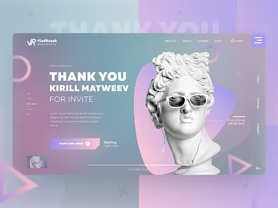Design-shot for Gratitude color design gratitude interface invite minimal ui ux vector web website