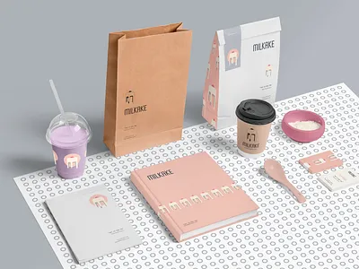 Milkake branding design packaging
