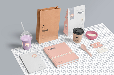 Milkake branding design packaging