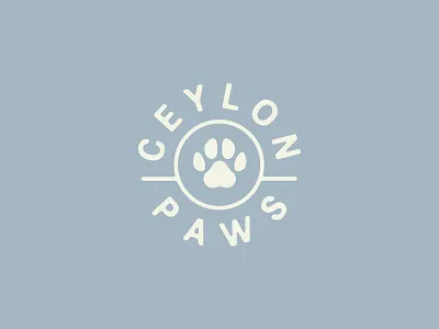 Ceylon paws Dog Foundation logo badge branding design dog handlettering illustration logo non profit paw retro typographic logo typography