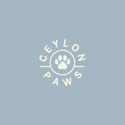 Ceylon paws Dog Foundation logo badge branding design dog handlettering illustration logo non profit paw retro typographic logo typography