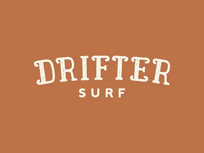Drifter Surf Logo branding custom lettering design hand lettering handlettering illustration logo surf typographic logo typography