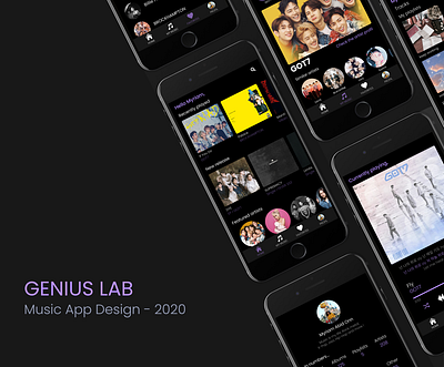 GENIUS LAB | Music App Design kpop music music app music player ui ui ux design ux