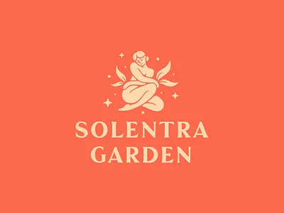 Solentra Garden beauty branding cosmetics logo logotype typography woman